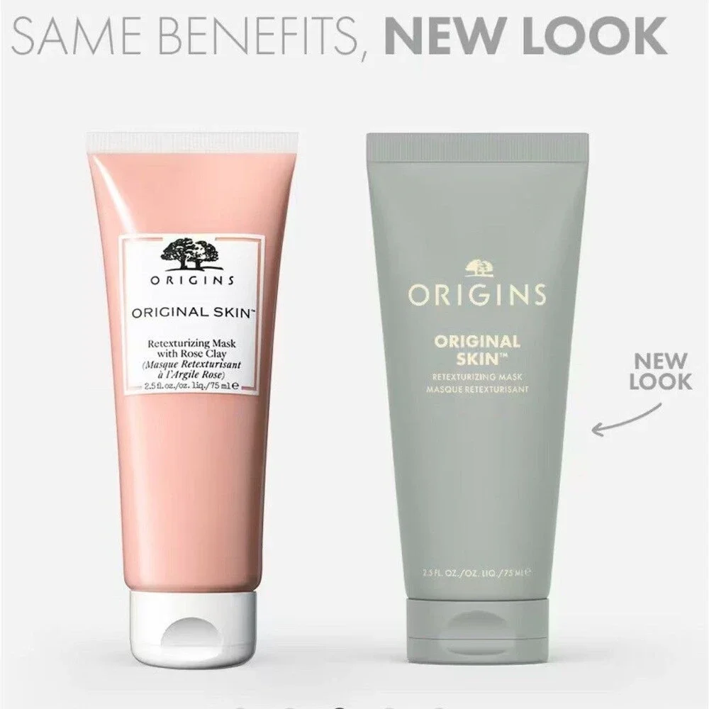 Origins Original Skin Retexturizing Mask with Rose Clay, 2.5 oz /75 ML New